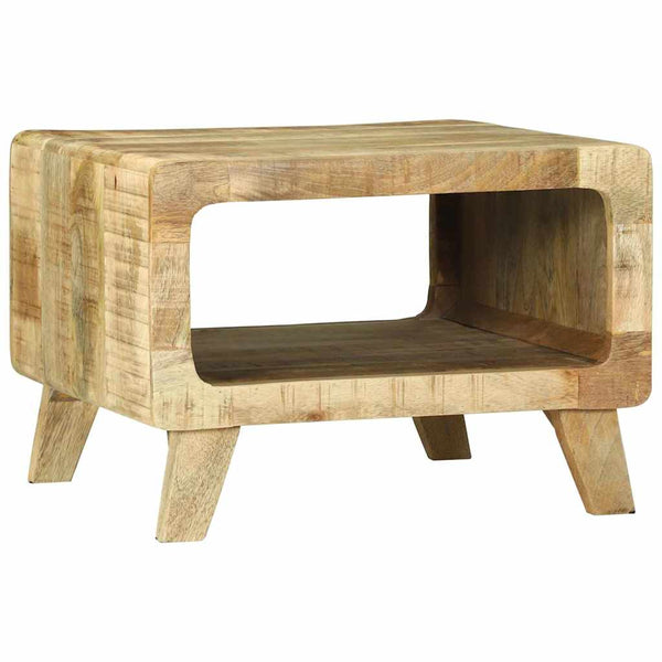 Couchtisch Braun Mango Massivholz 50x50 cm
