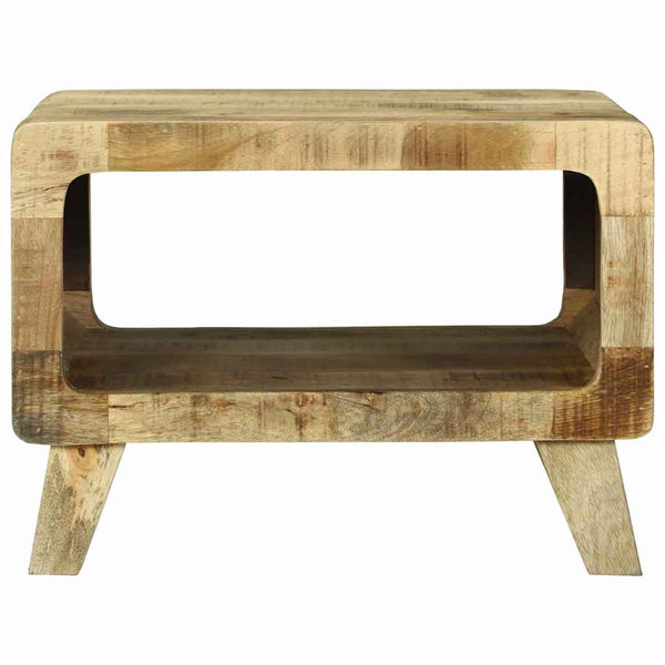 Couchtisch Braun Mango Massivholz 50x50 cm