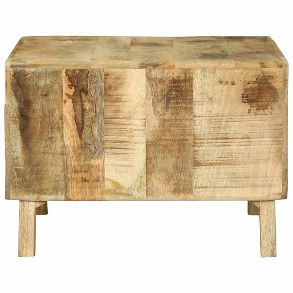 Couchtisch Braun Mango Massivholz 50x50 cm