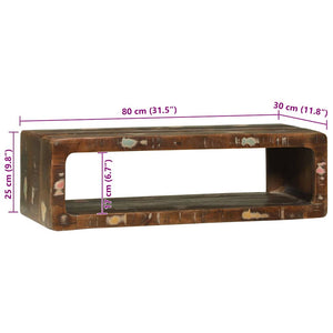 Mehrfarbiger TV-Schrank Altholz 80 cm