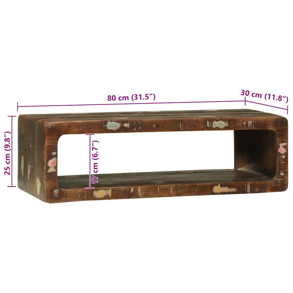 Mehrfarbiger TV-Schrank Altholz 80 cm