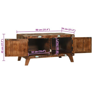 Mehrfarbiger Couchtisch aus Massivholz