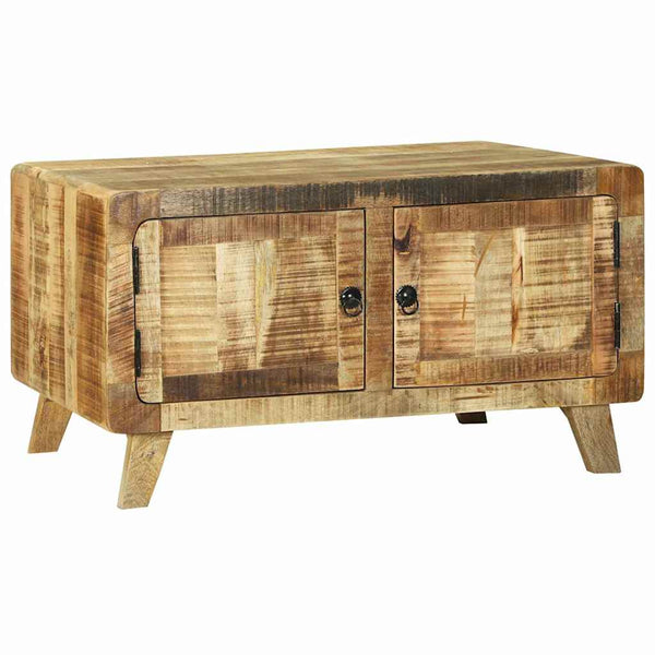 Couchtisch Braun Mango Massivholz 80x54 cm