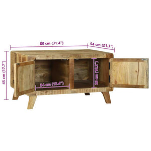 Couchtisch Braun Mango Massivholz 80x54 cm
