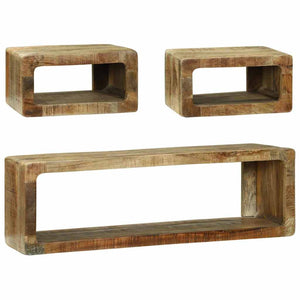 TV-Schrank Set Braun Massivholz Mango 3-teilig