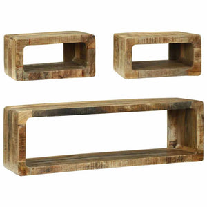 TV-Schrank Set Braun Massivholz Mango 3-teilig