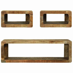 TV-Schrank Set Braun Massivholz Mango 3-teilig
