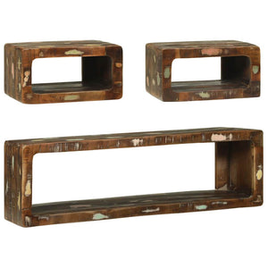 TV-Schrank Set mit Regal Altholz Mehrfarbig