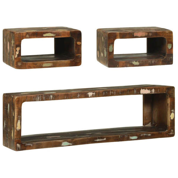 TV-Schrank Set mit Regal Altholz Mehrfarbig