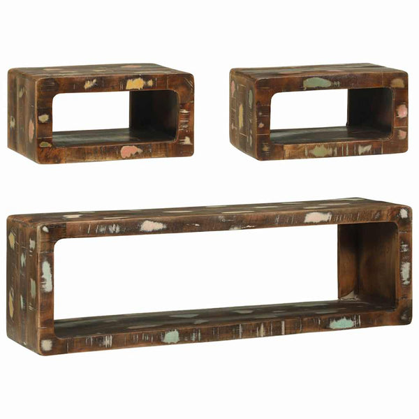 TV-Schrank Set mit Regal Altholz Mehrfarbig