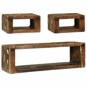 TV-Schrank Set mit Regal Altholz Mehrfarbig