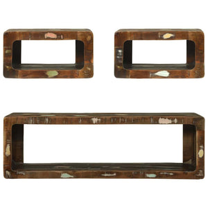 TV-Schrank Set mit Regal Altholz Mehrfarbig