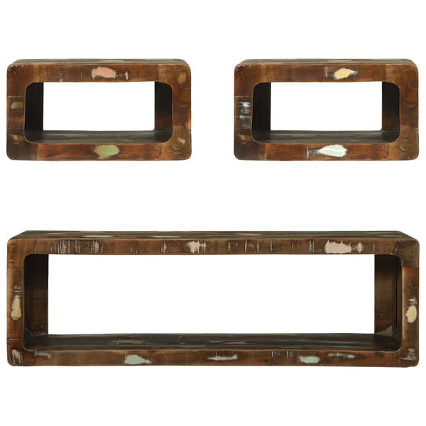 TV-Schrank Set mit Regal Altholz Mehrfarbig