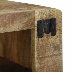 TV-Schrank mit Regal Mango Massivholz Braun
