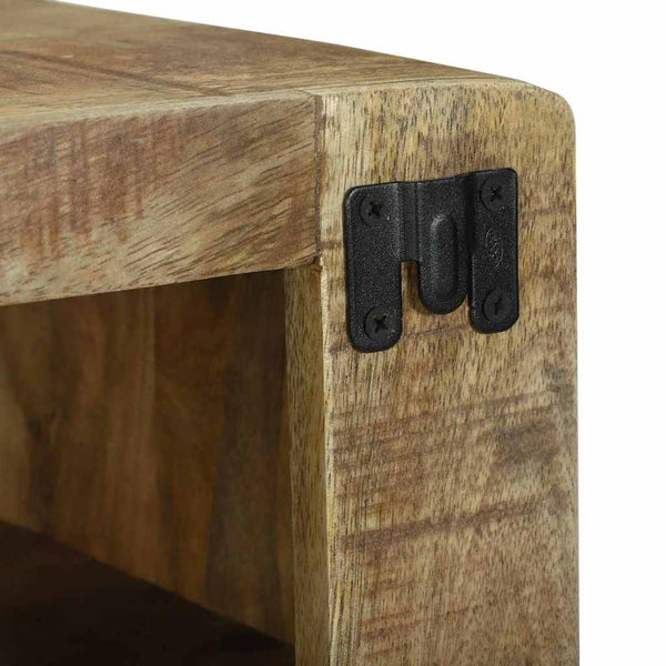 TV-Schrank mit Regal Mango Massivholz Braun