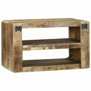TV-Schrank mit Regal Mango Massivholz Braun