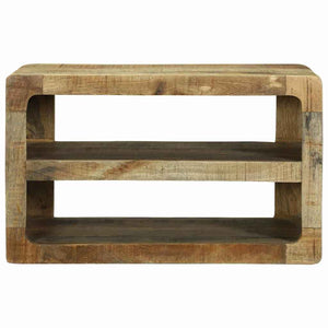 TV-Schrank mit Regal Mango Massivholz Braun