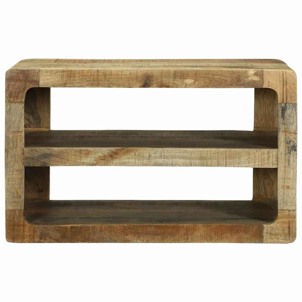 TV-Schrank mit Regal Mango Massivholz Braun