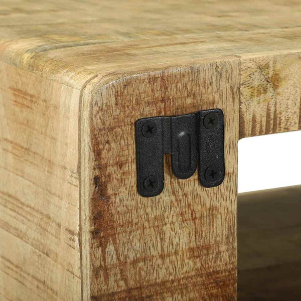 TV-Schrank mit Regal Mango Massivholz Braun