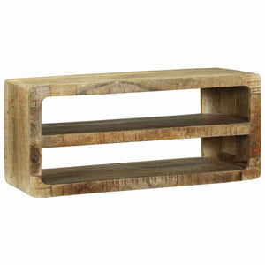 TV-Schrank mit Regal Mango Massivholz Braun