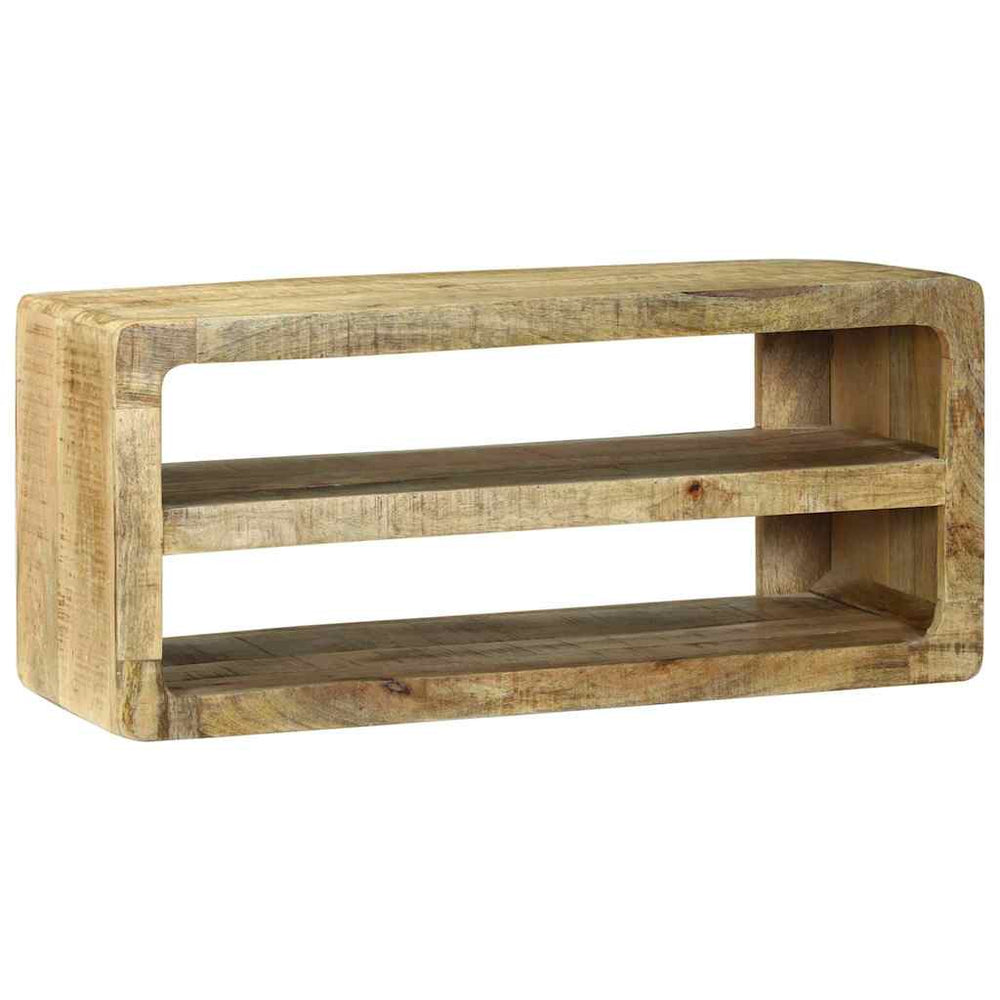 TV-Schrank mit Regal Mango Massivholz Braun