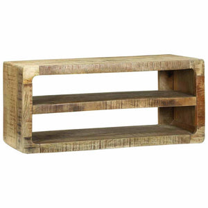 TV-Schrank mit Regal Mango Massivholz Braun