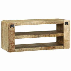 TV-Schrank mit Regal Mango Massivholz Braun
