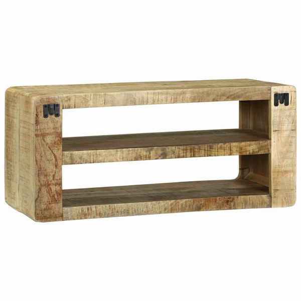 TV-Schrank mit Regal Mango Massivholz Braun