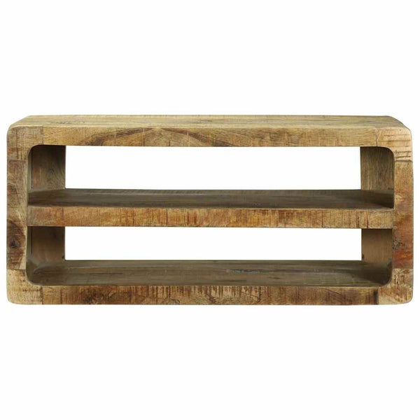 TV-Schrank mit Regal Mango Massivholz Braun