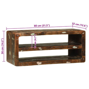 Mehrfarbiger TV-Schrank Altholz 80 cm