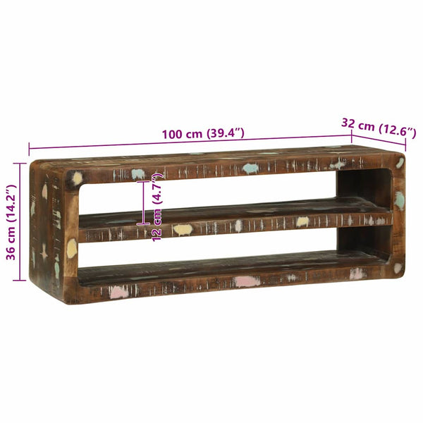 TV-Schrank Mehrfarbig Altholz 100 cm