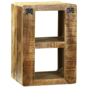 vidaXL Meuble TV avec étagère Bois de manguier massif Marron 36 x 30 x 54 cm