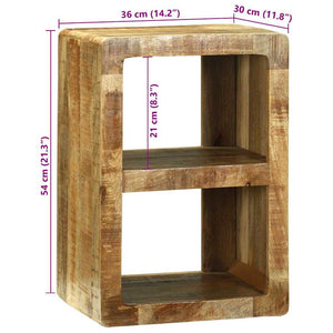 vidaXL Meuble TV avec étagère Bois de manguier massif Marron 36 x 30 x 54 cm