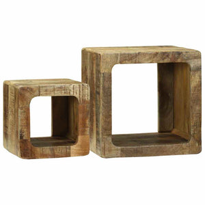 TV-Einheiten 2er Set Braun Massivholz Mango