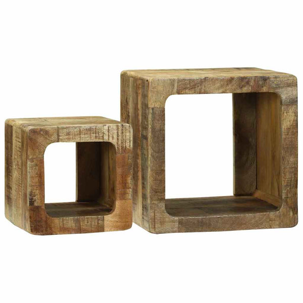 TV-Einheiten 2er Set Braun Massivholz Mango
