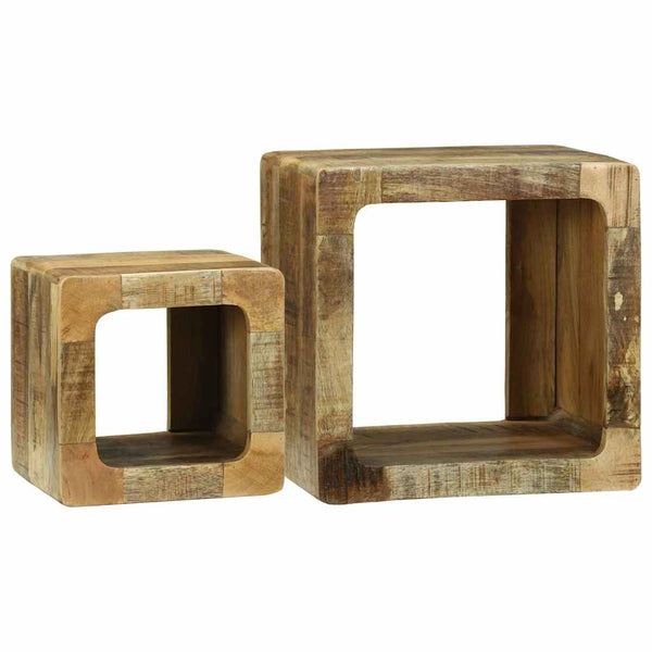 TV-Einheiten 2er Set Braun Massivholz Mango