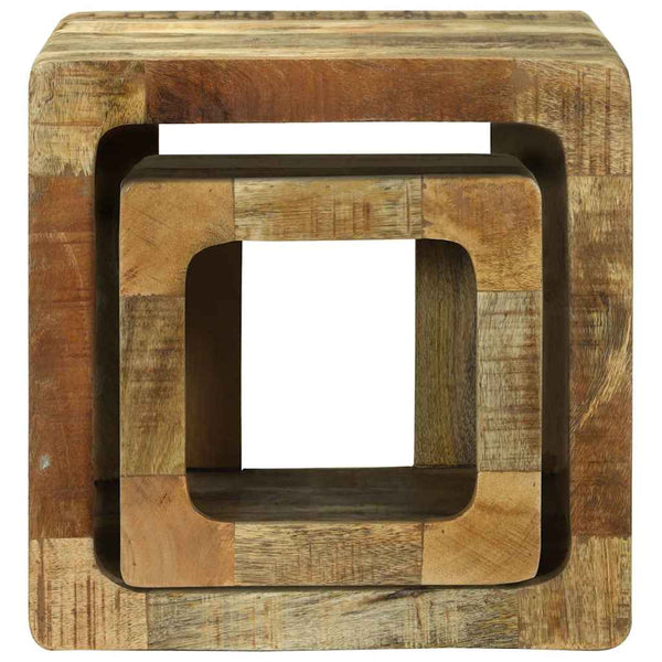 TV-Einheiten 2er Set Braun Massivholz Mango