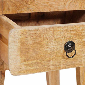 Brauner Beistelltisch Mango Massivholz 40x32x46 cm