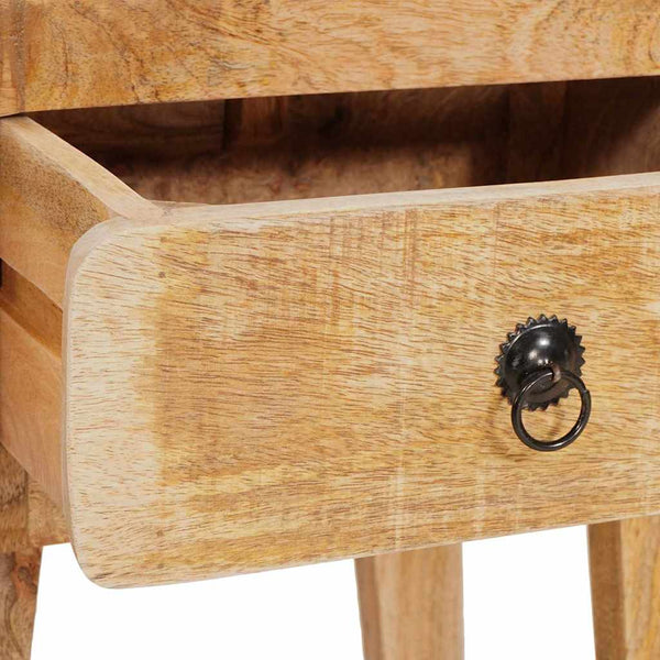 Brauner Beistelltisch Mango Massivholz 40x32x46 cm