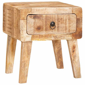 Brauner Beistelltisch Mango Massivholz 40x32x46 cm