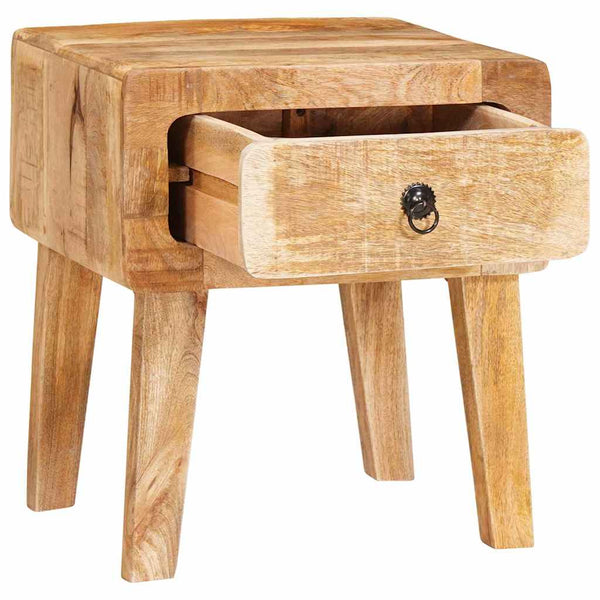 Brauner Beistelltisch Mango Massivholz 40x32x46 cm