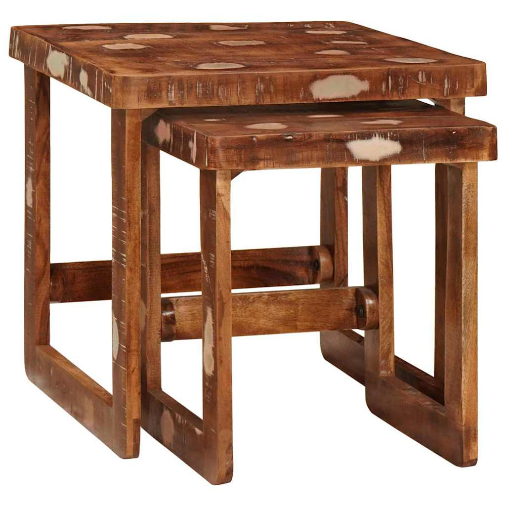 Satztische 2er Set Massivholz