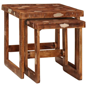 Satztische 2er Set Massivholz