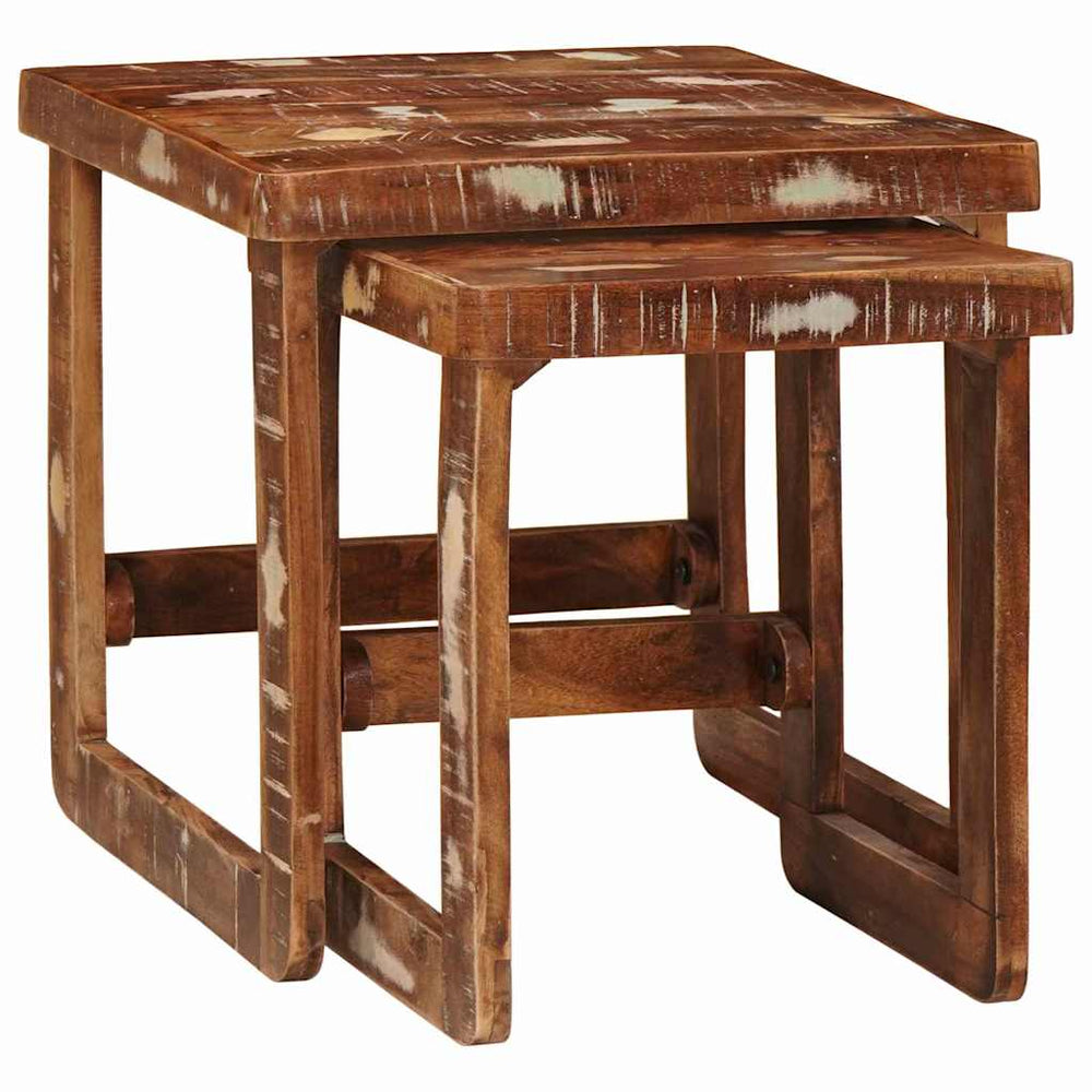 Satztische 2er Set Massivholz