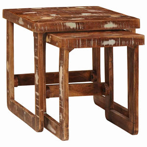 Satztische 2er Set Massivholz