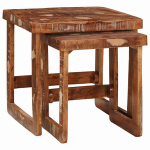 Satztische 2er Set Massivholz