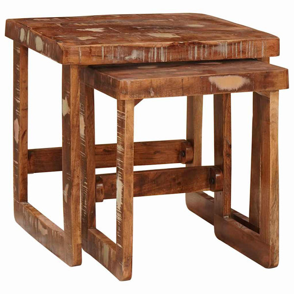 Satztische 2er Set Massivholz