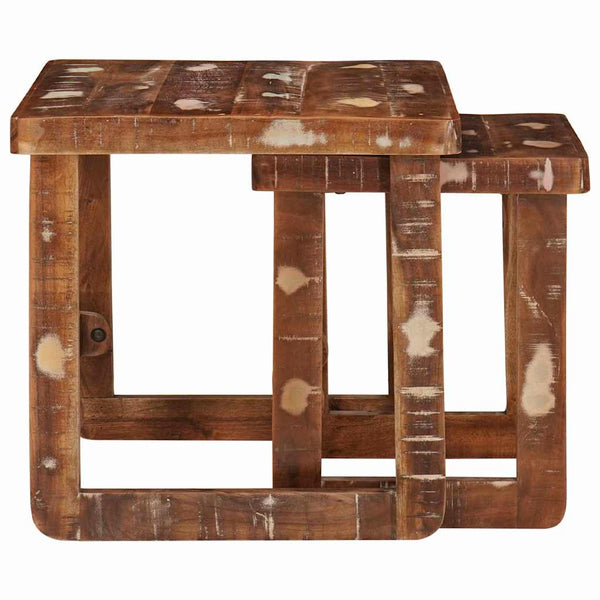 Satztische 2er Set Massivholz