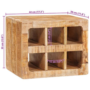 Weinregal Braun Mango Massivholz 44x30x35 cm