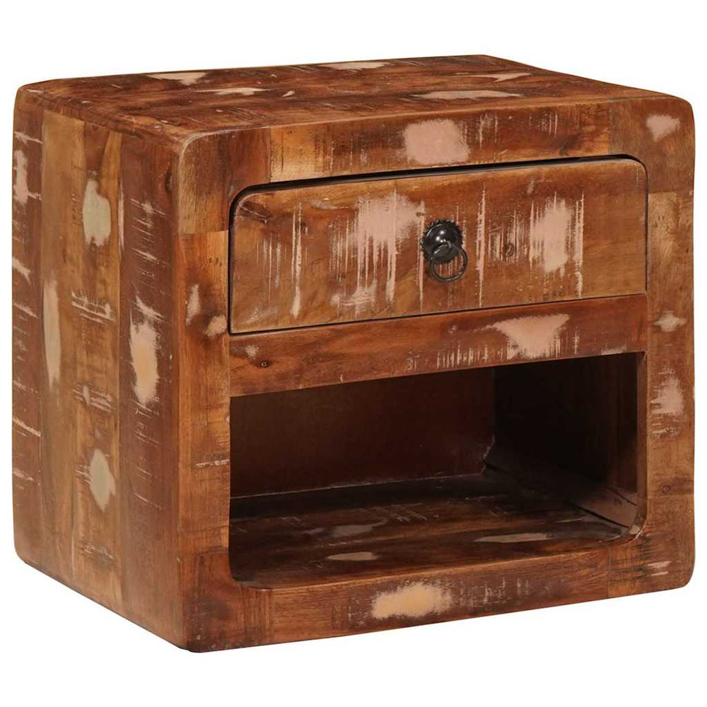 vidaXL Wall Shelf Nightstand with Shelf Multicolored 40 x 30 x 36 cm
